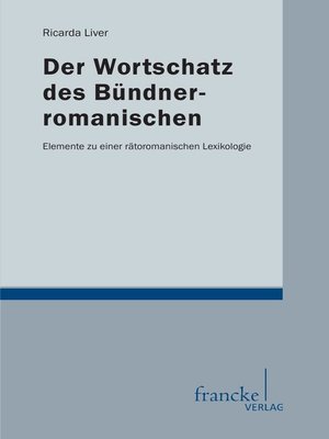cover image of Der Wortschatz des Bündnerromanischen